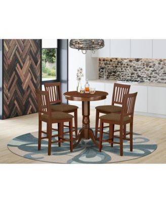 5 Pc counter height pub set - high Table and 4 Kitchen Dining Chairs