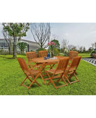Wooden Patio Set Natural Oil