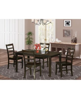 5 PC Dining room set-Glass Top Dining Table and 4 Dining Chairs
