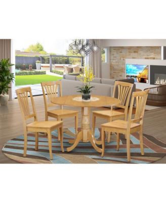 5 PC Kitchen Table set-drop leaf Table and 4 dinette Chairs