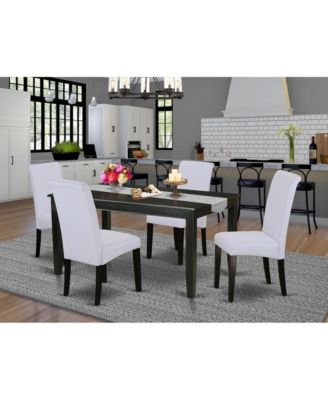 Five-piece Asian wood modern Rectangle Dining Room Set