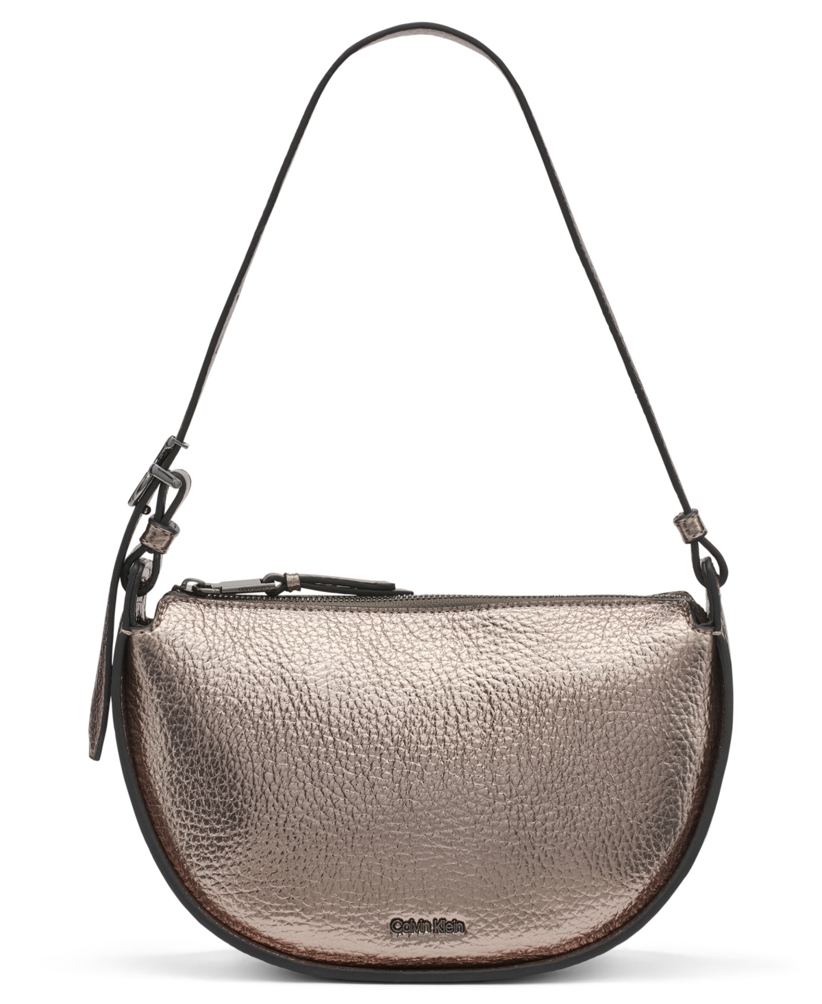 Calvin Klein Women's Gemma Metallic Shoulder Bag In Gray
