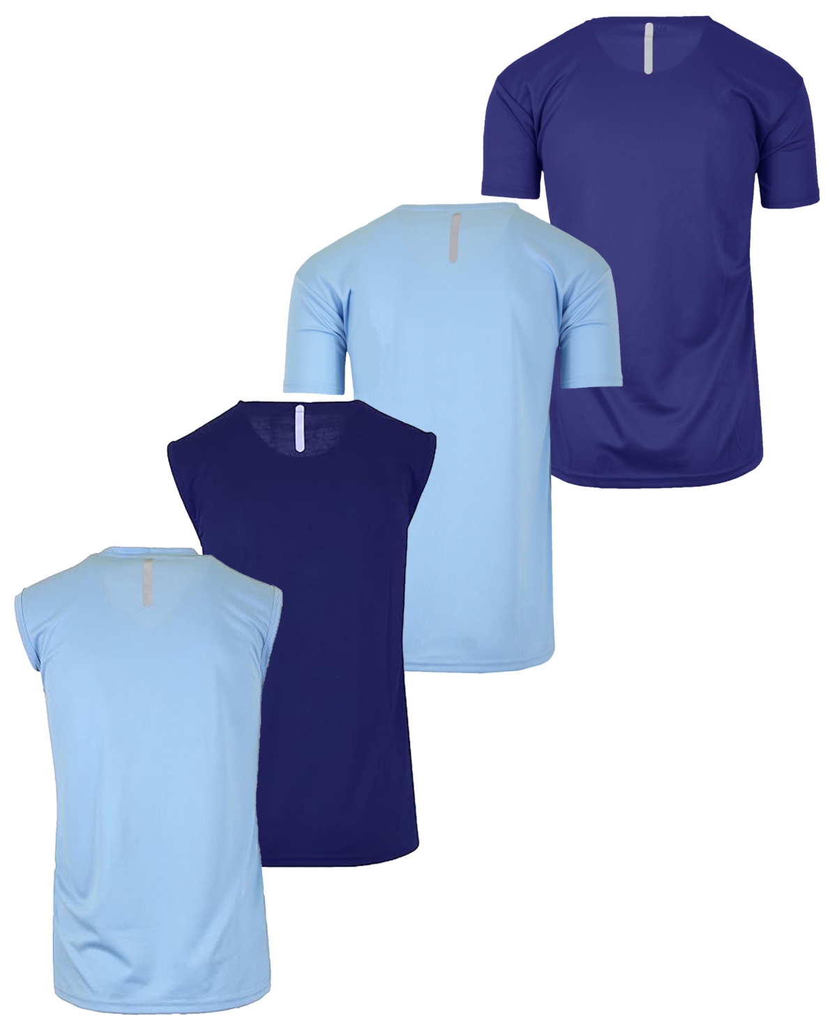 Galaxy By Harvic Men's 4-pack Crewneck Regular Fit T-shirt In Blue