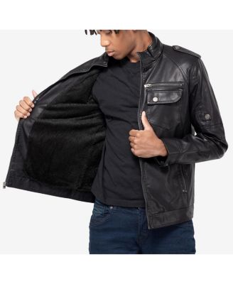 Men's Utility Jacket With Faux Shearling Lining