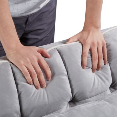 3-in-1 Convertible Sleeper Chair Bed, Pull-Out Single Sofa with Adjustable Backrest, USB & Cup Holder for Small Spaces-Maison Boucle