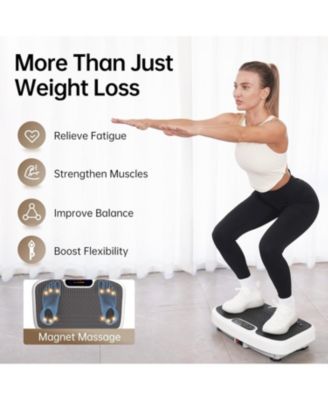 350lbs Capacity Vibration Plate Exercise Machine Vibrating Plate for Lymphatic Drainage & Weight Loss Whole Body Shaking Workout Fitness