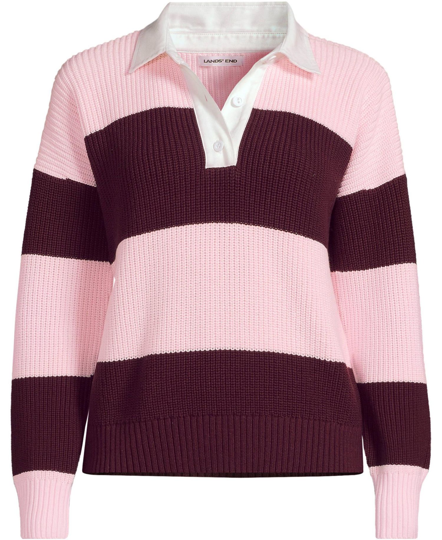 Women's Drifter Rugby with Woven Collar Sweater