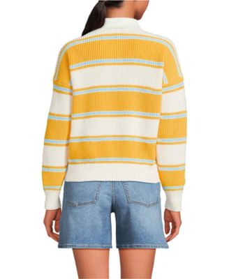 Women's Petite Drifter Rugby with Woven Collar Sweater