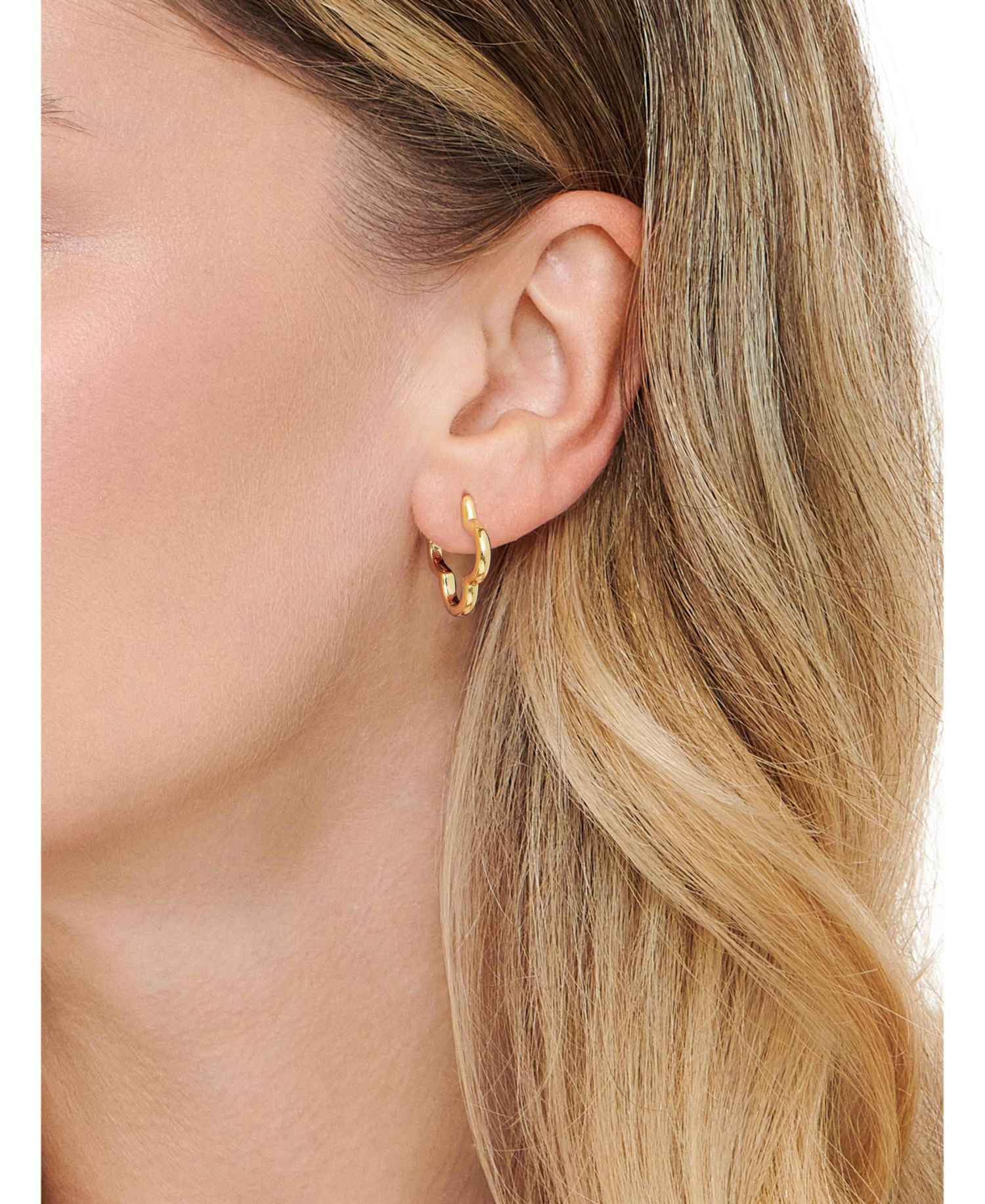 Clover Hoop Earrings in Plated Sterling