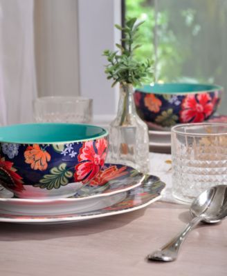 Chintz 12-Pc. Dinnerware Set, Service For 4