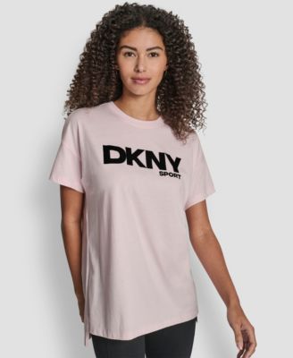 Women's Flocked Logo Drop Shoulder T-Shirt