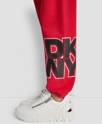 Women's Mixed Metal Stacked Glitter Logo Jogger