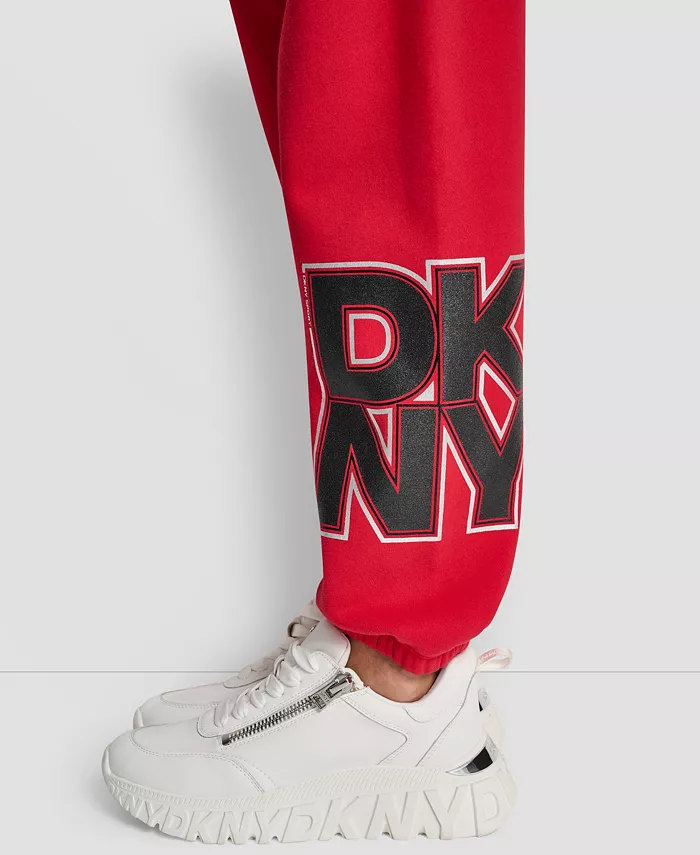 Women's Mixed Metal Stacked Glitter Logo Jogger - thumbnail 5