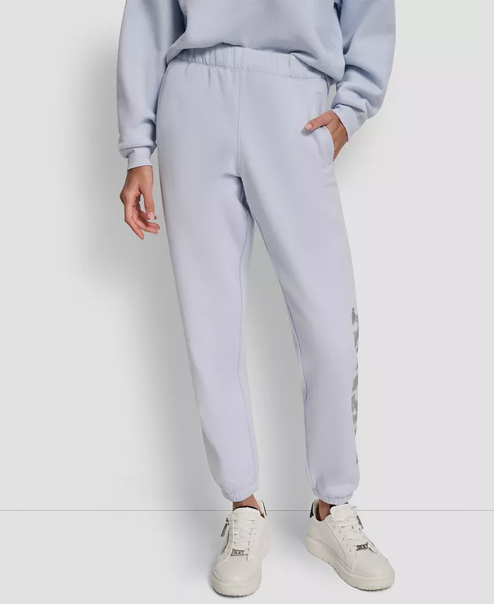 Women's Exploded Rhinestone Varsity Logo High Rise Relaxed Jogger - thumbnail 6