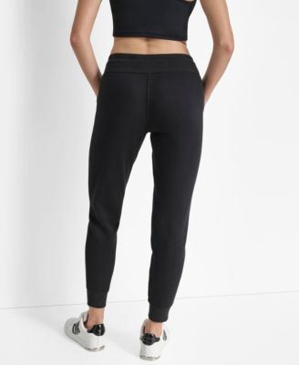 Women's Tonal Logo Patch Rib Trim Side Pockets Jogger