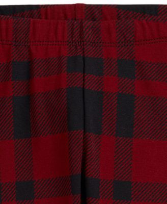 Girls' 2T-6X Elastic Plaid Leggings