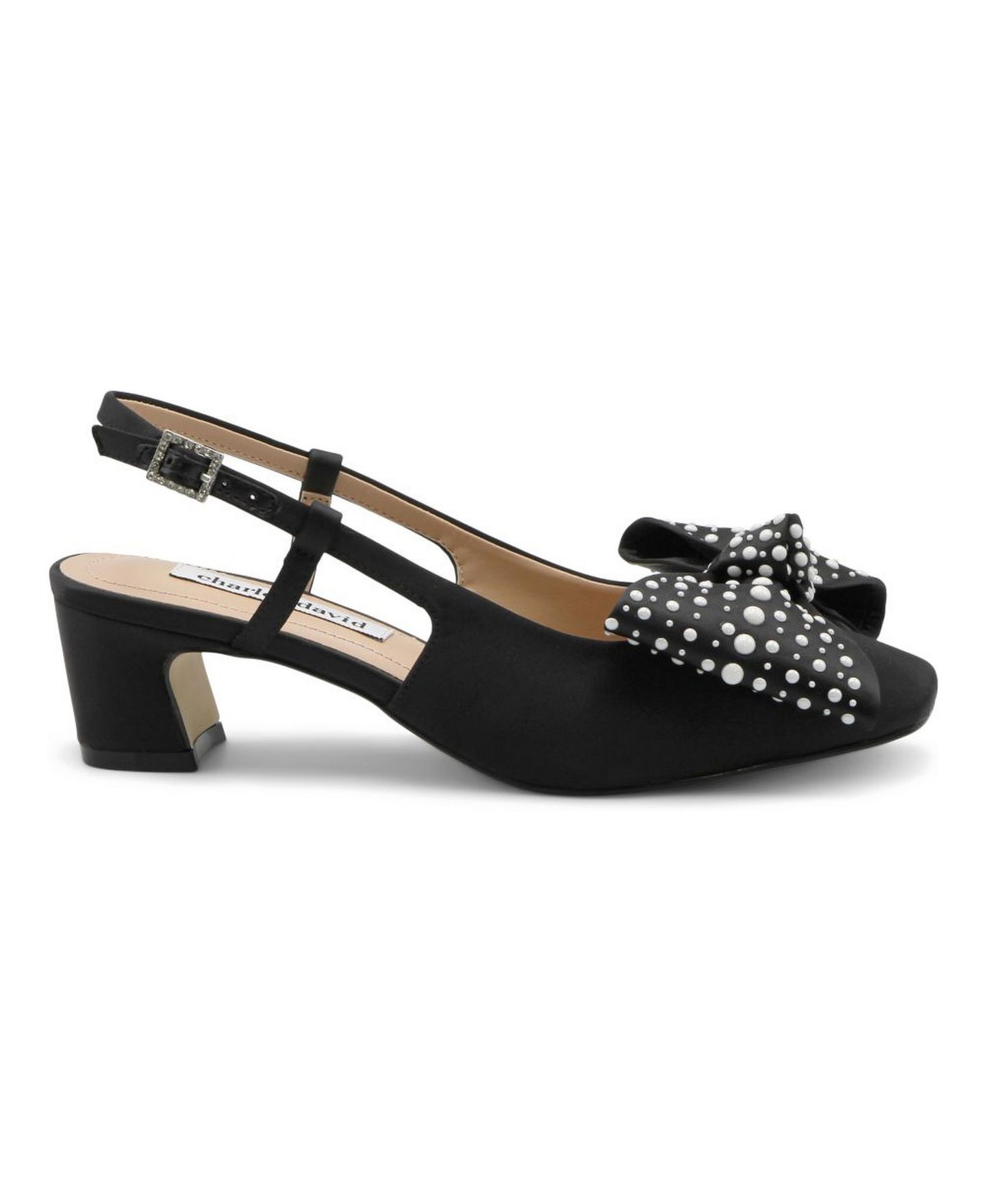 Женские туфли Charles David Jackie Slingback Low Heel Dress Shoe, цвет: Чёрный — фото 3