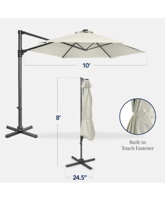 10ft 360degree(s) Rotating Cantilever Offset Hanging Patio Umbrella