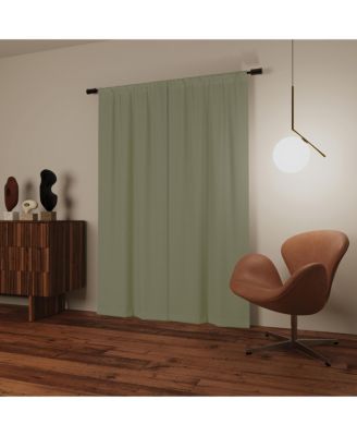 Parsons Herringbone Magnetic Closure 100% Blackout Rod Pocket Curtain Panel Pair