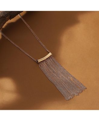Women's The Hanging Chain Bar Lariat Necklace