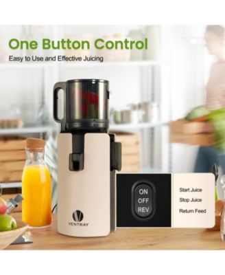 Cold Press Juicer, 4.7" Large Feed Chute Masticating Juicer with Extended Extraction Tech for Fruits & Vegetables