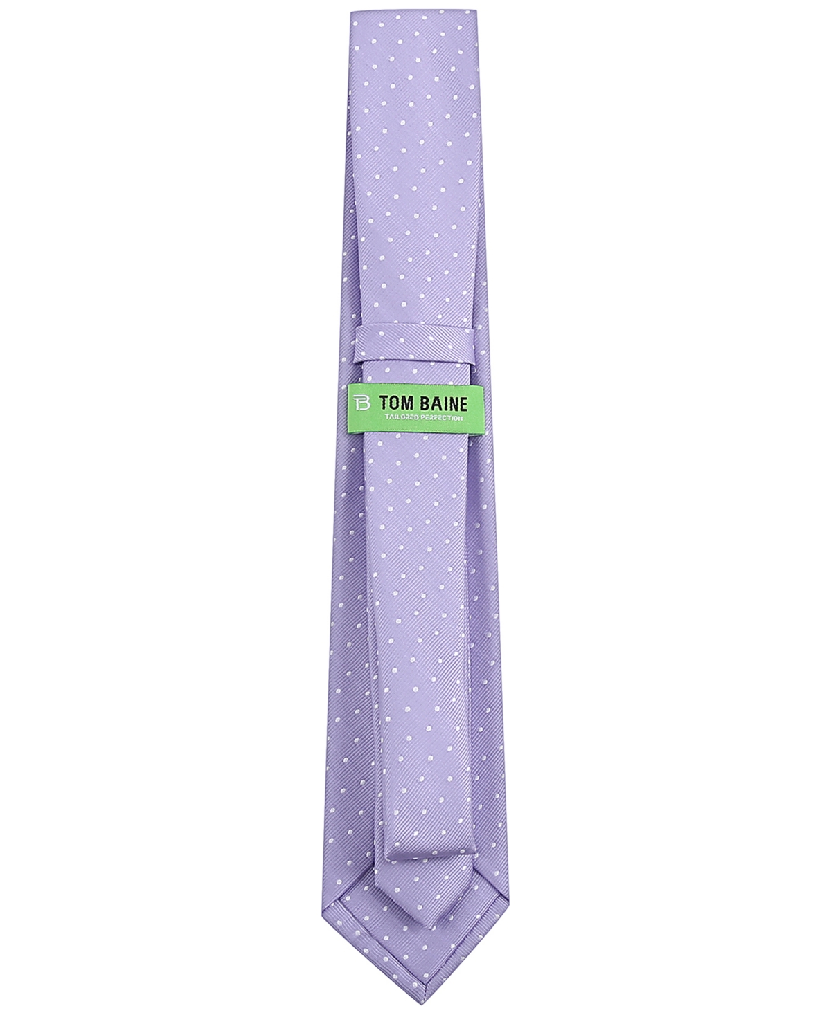 Tom Baine Men's Classic Pin Grid Pattern Tie In Purple