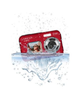 Duo MN50WP 48 MP AF 5K Ultra HD Waterproof Digital Camera with Dual Front & Rear LCD, Red