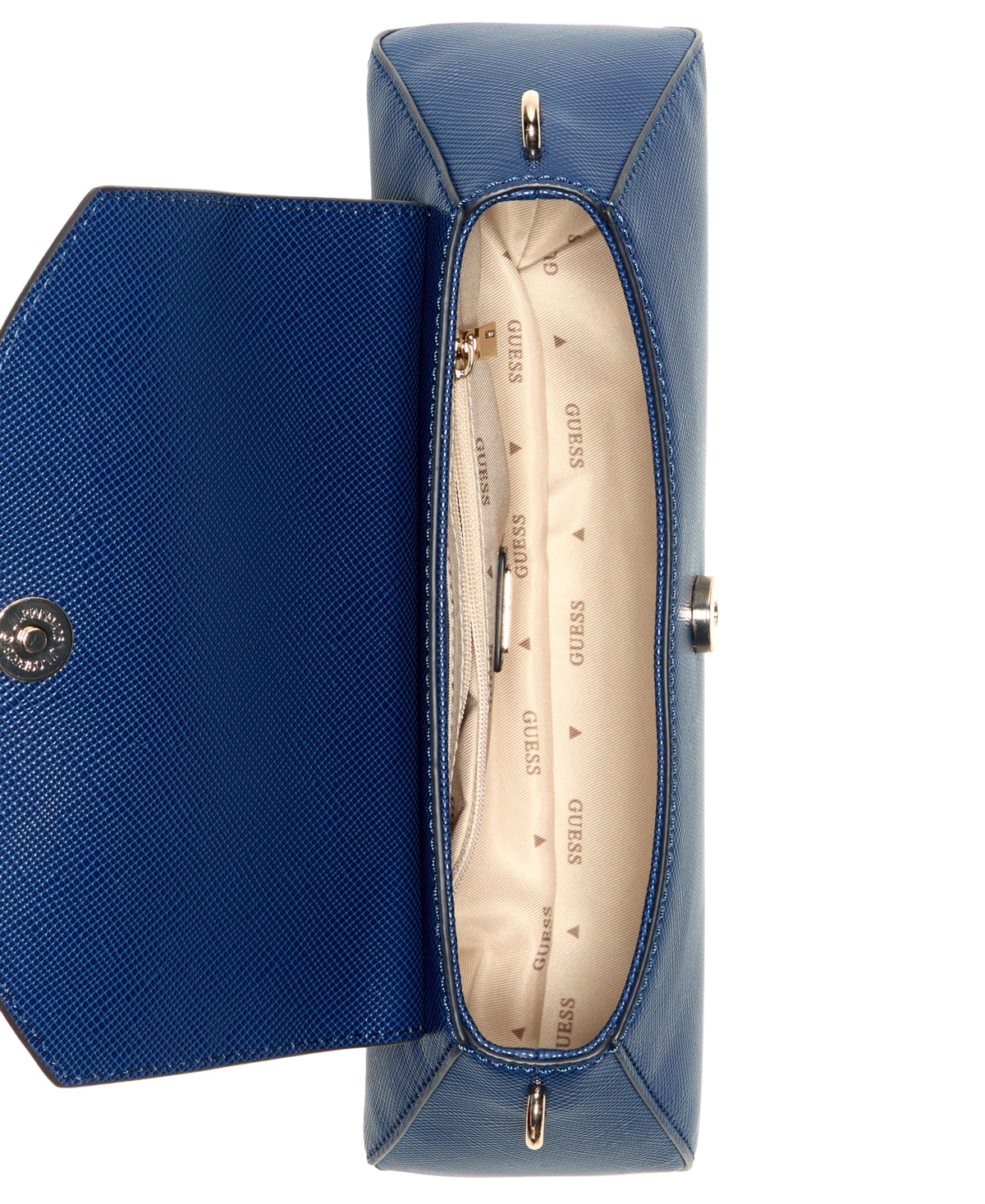 Guess Bolena Flap Small Shoulder Bag In Blue