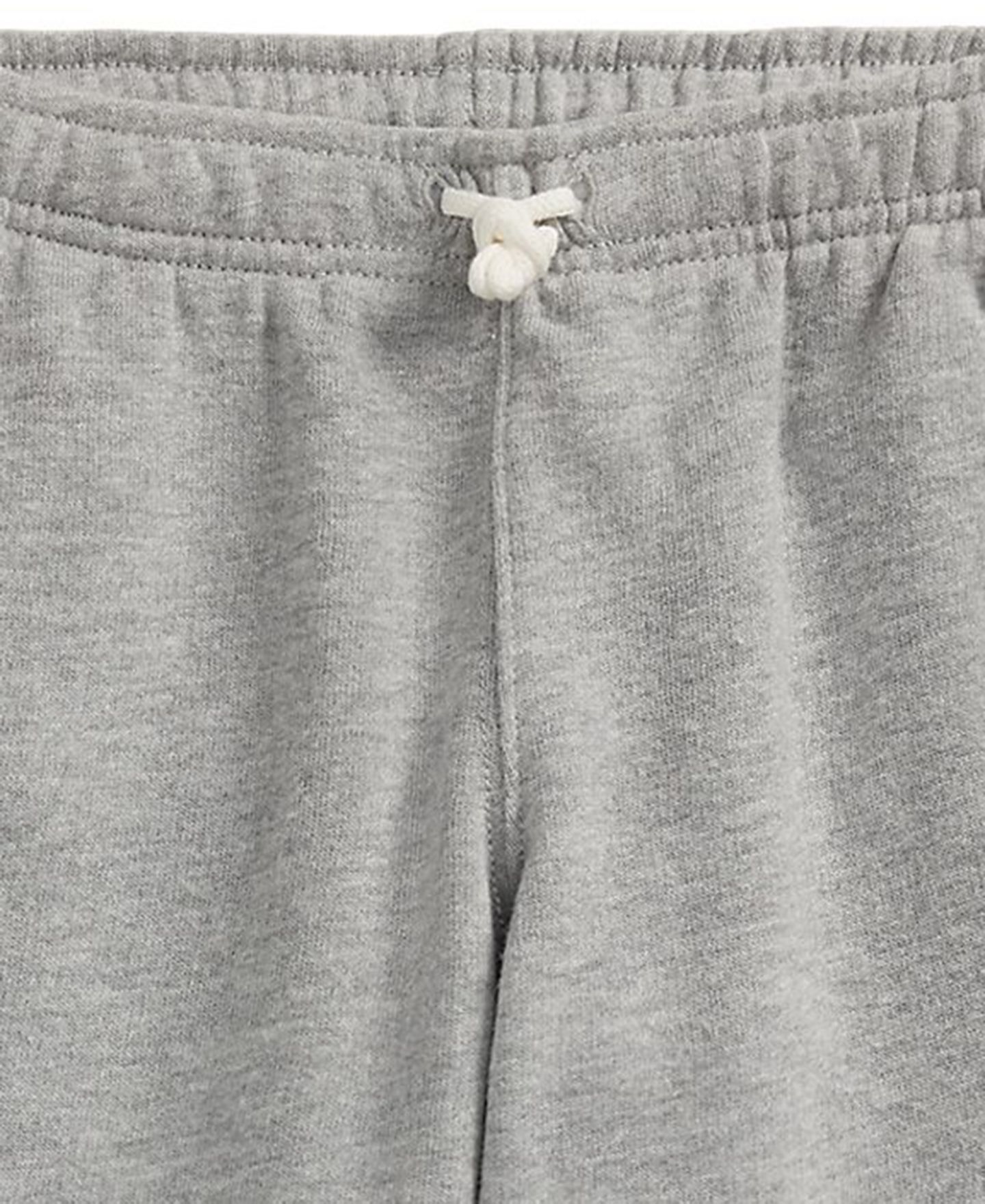 Детские флисовые джоггеры Polo Ralph Lauren для девочек, цвет: Серый меланж / Тёмно-синий — фото 3