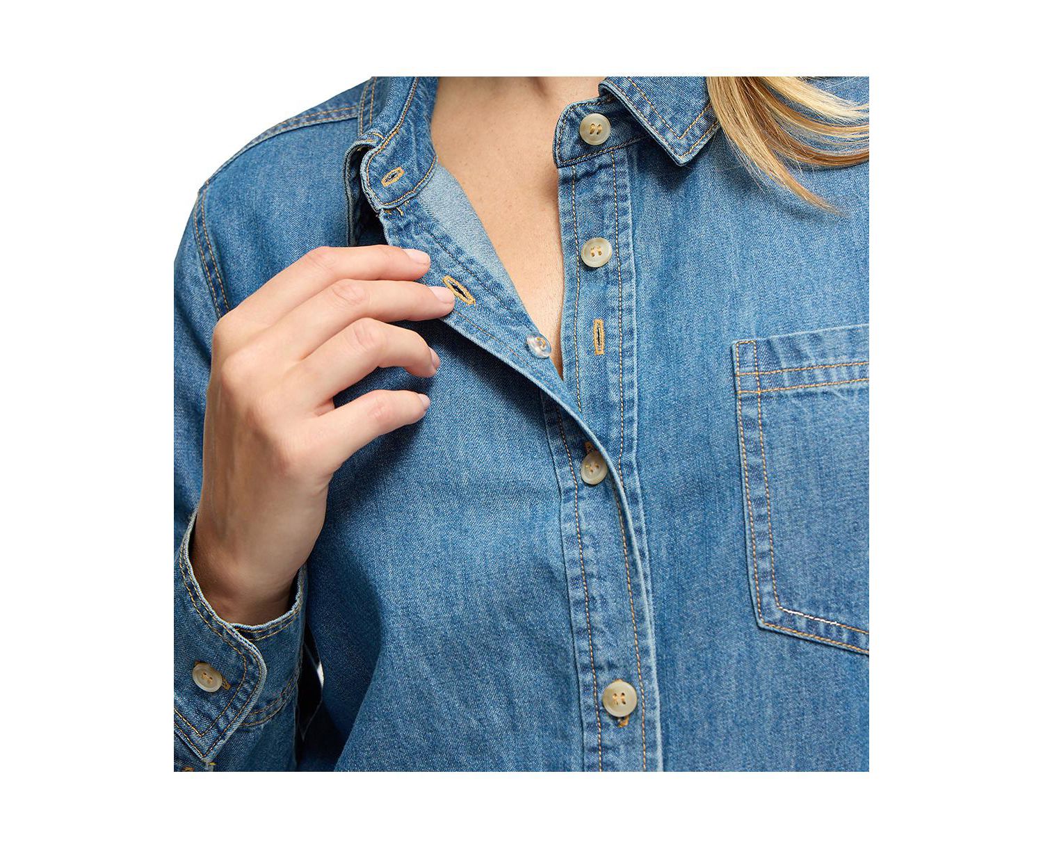 Maternity Ingrid + Isabel Denim Button Down Shirt