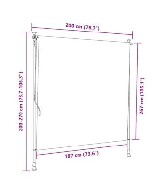 Outdoor Roller Blind Orange and White