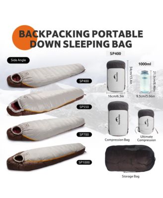 0 Degree Down Mummy Sleeping Bag for Adults,650FP Cold Weather Backpacking Sleeping Bag with RDS Down,29.3  Sleeping Bags for Camping