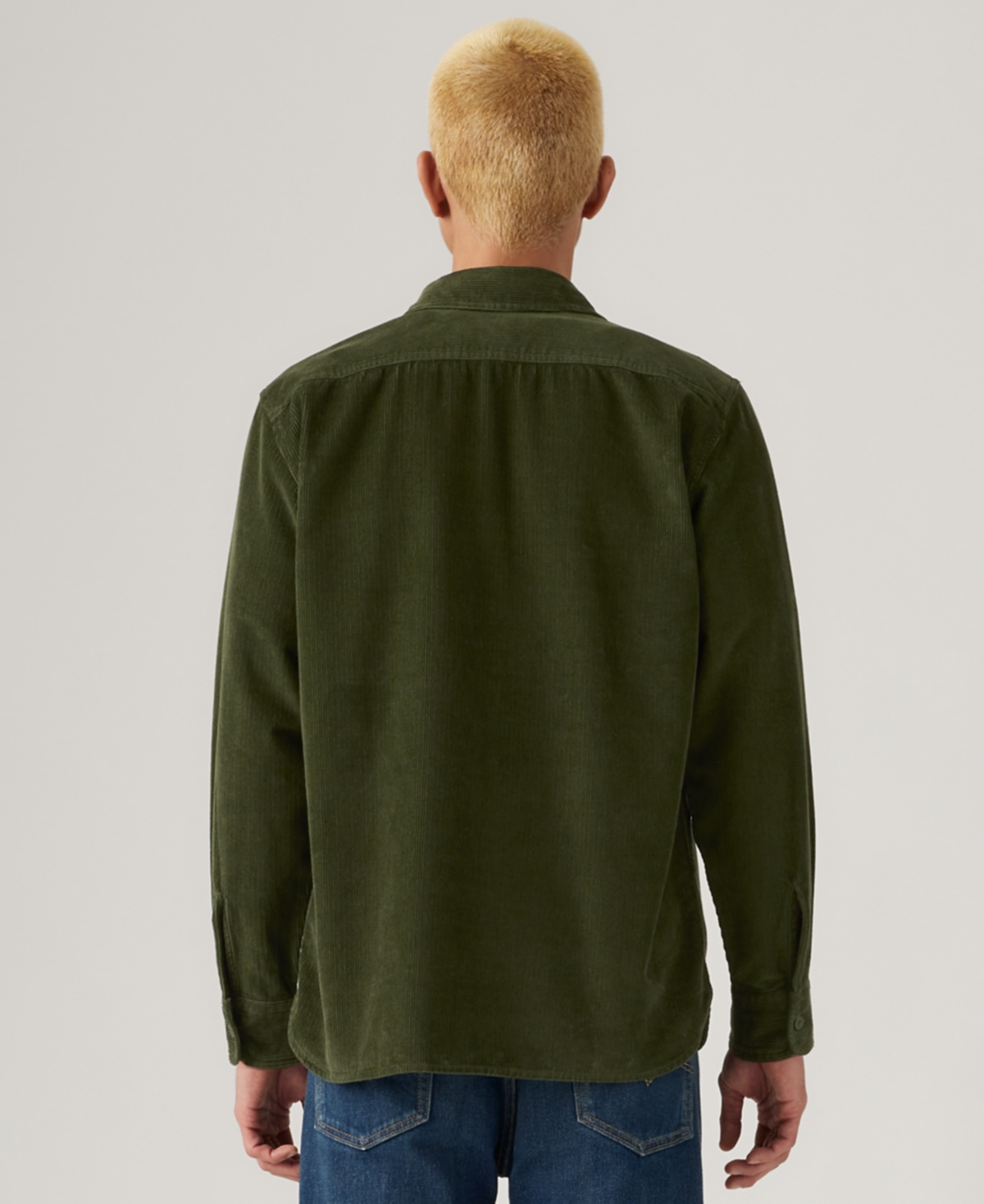 Levi's Men's Relaxed Fit Long Sleeve Button Front Worker Shirt In Green