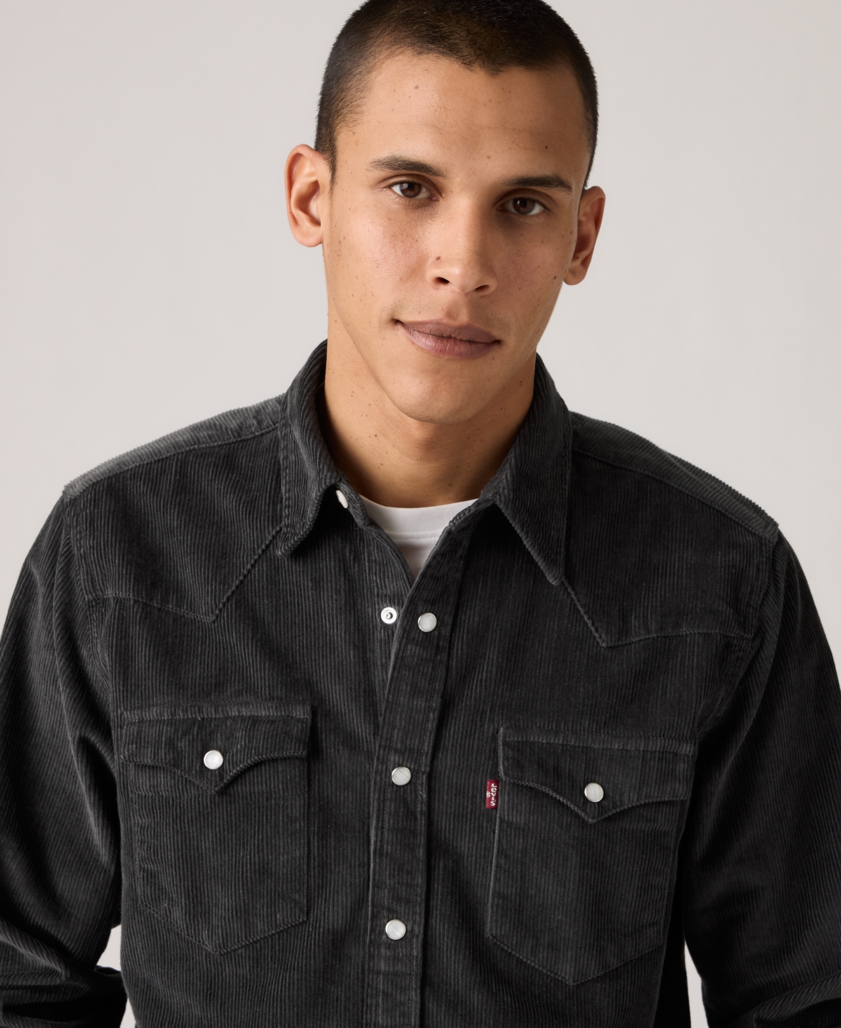 Levi's Men's Classic Standard Fit Western Shirt In Black