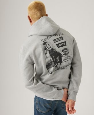 Men's Standard-Fit Batwing Logo-Print Hoodie 