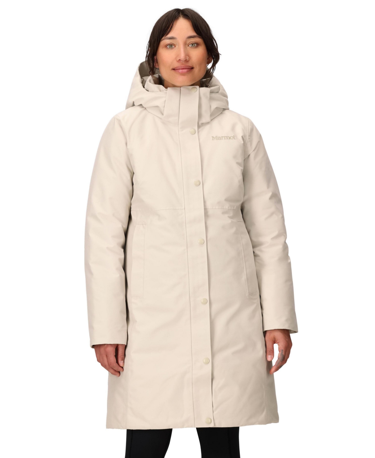 Marmot Women's Chelsea Hooded Waterproof Down Coat In Neutral