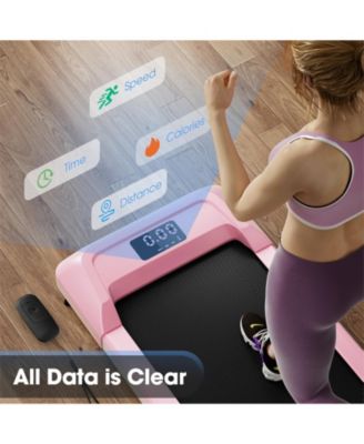 2.25 HP Walking Pad with LED Display and Remote Control-Pink