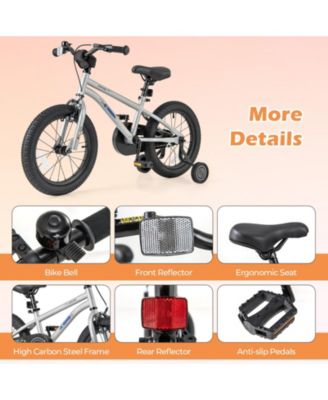 16-Inch Kids Bike Bicycle for Boys Girls 4-7 Adjustable with High Carbon Steel Frame-16 inches