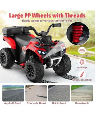 6V Kids Ride On ATV with Spray Function and Storage Box with Music