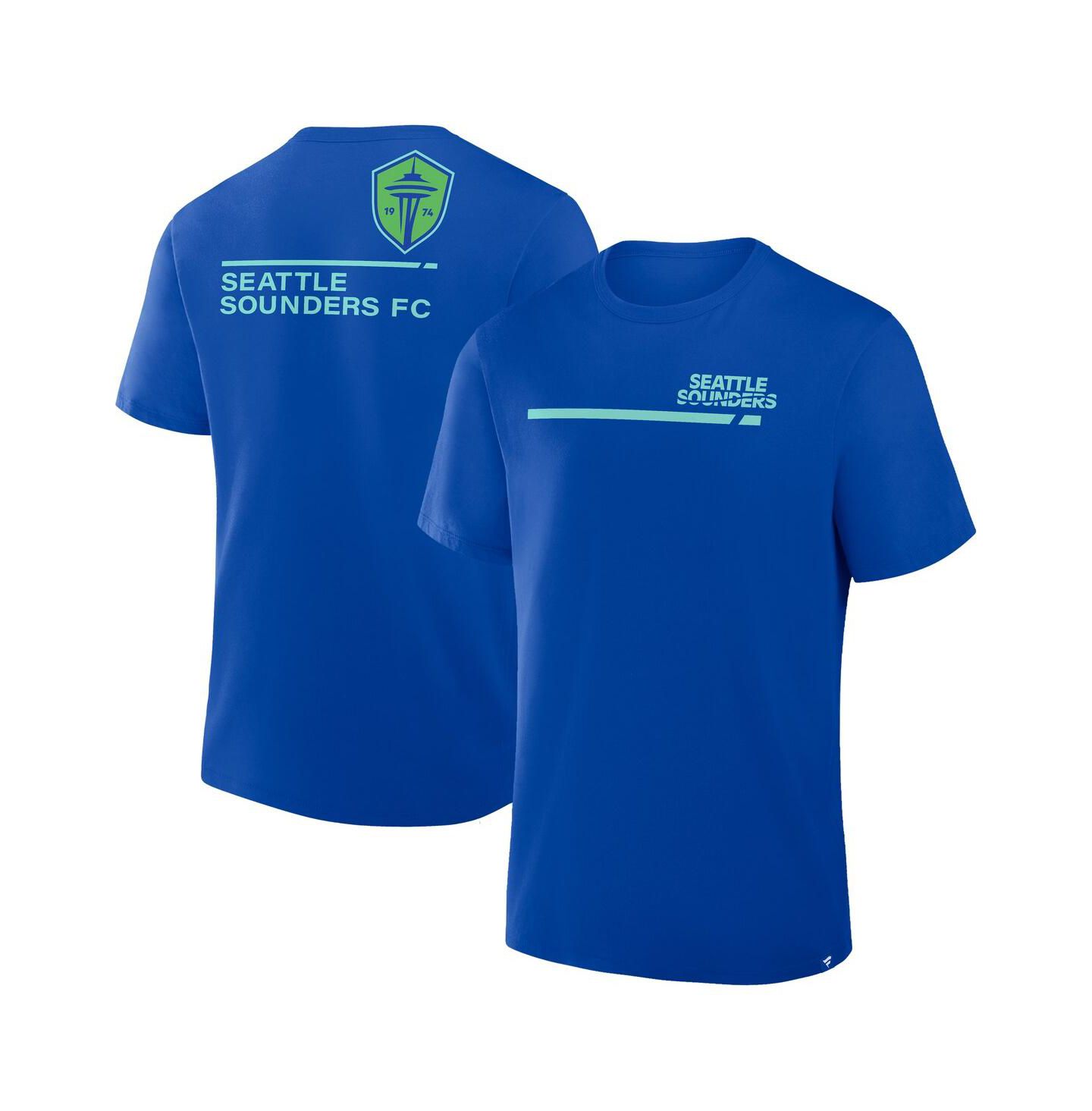 Мужская футболка Fanatics Blue Seattle Sounders FC Corner Kick Legacy — фото 1