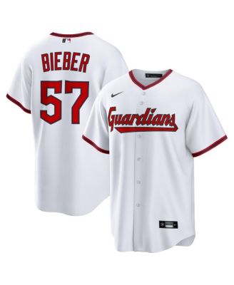 Nike - Men's Shane Bieber White Cleveland Guardians Home Replica Jersey