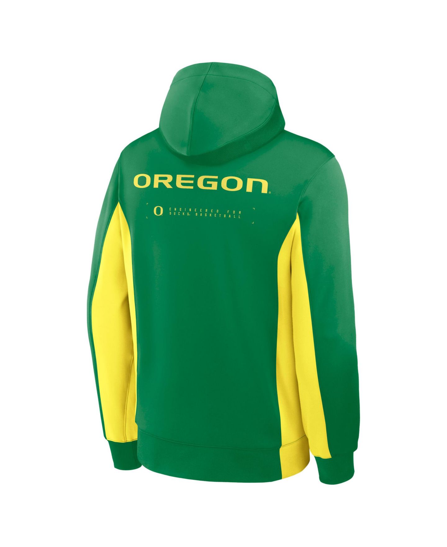 Мужская куртка Nike Green/Yellow Oregon Ducks Dri-FIT Game Full-Zip Hoodie Jacket — фото 5