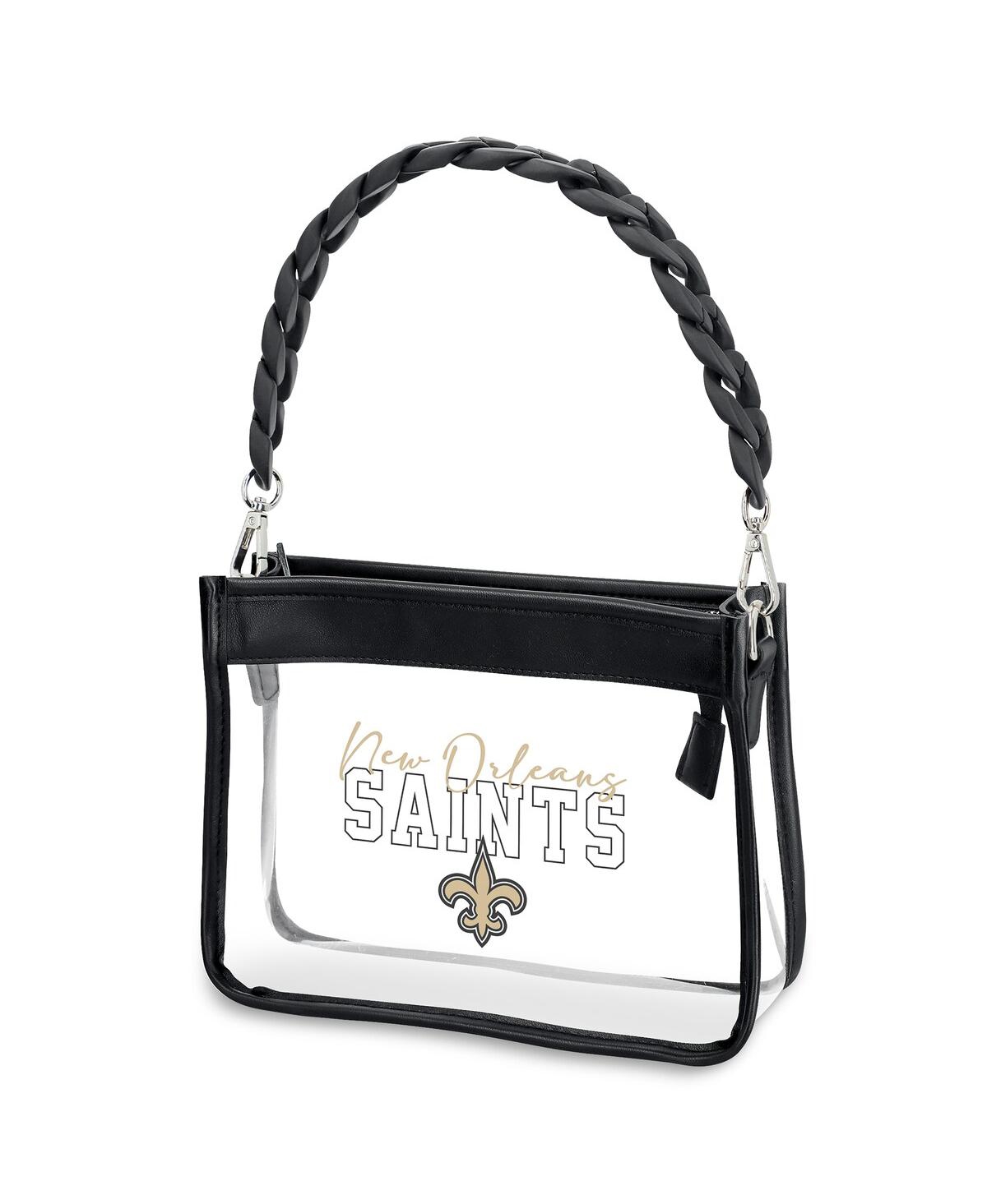 Wear By Erin Andrews New Orleans Saints Plastic Chain Mini Crossbody In Black