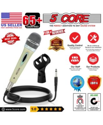 XLR Microphone Dynamic Mic Karaoke Singing Studio Mics Handheld Microfono - PM 286 WH