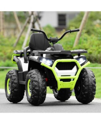 12 V Kids Electric 4-Wheeler ATV Quad with MP3 and LED Lights-White