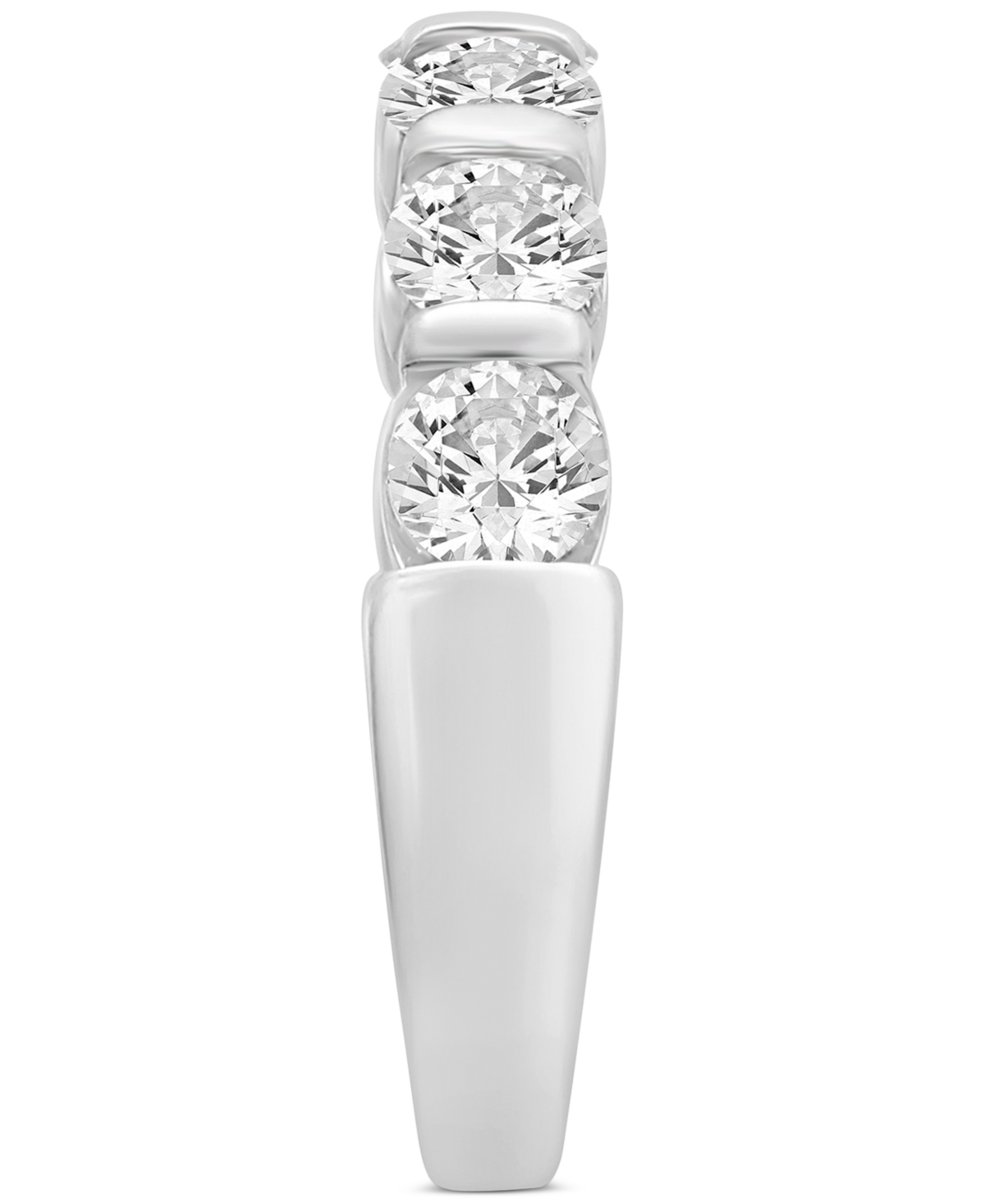 Macy's Lab Grown Diamond Ring (2 Ct. T.w.) In 14k White Or Yellow Gold In Metallic