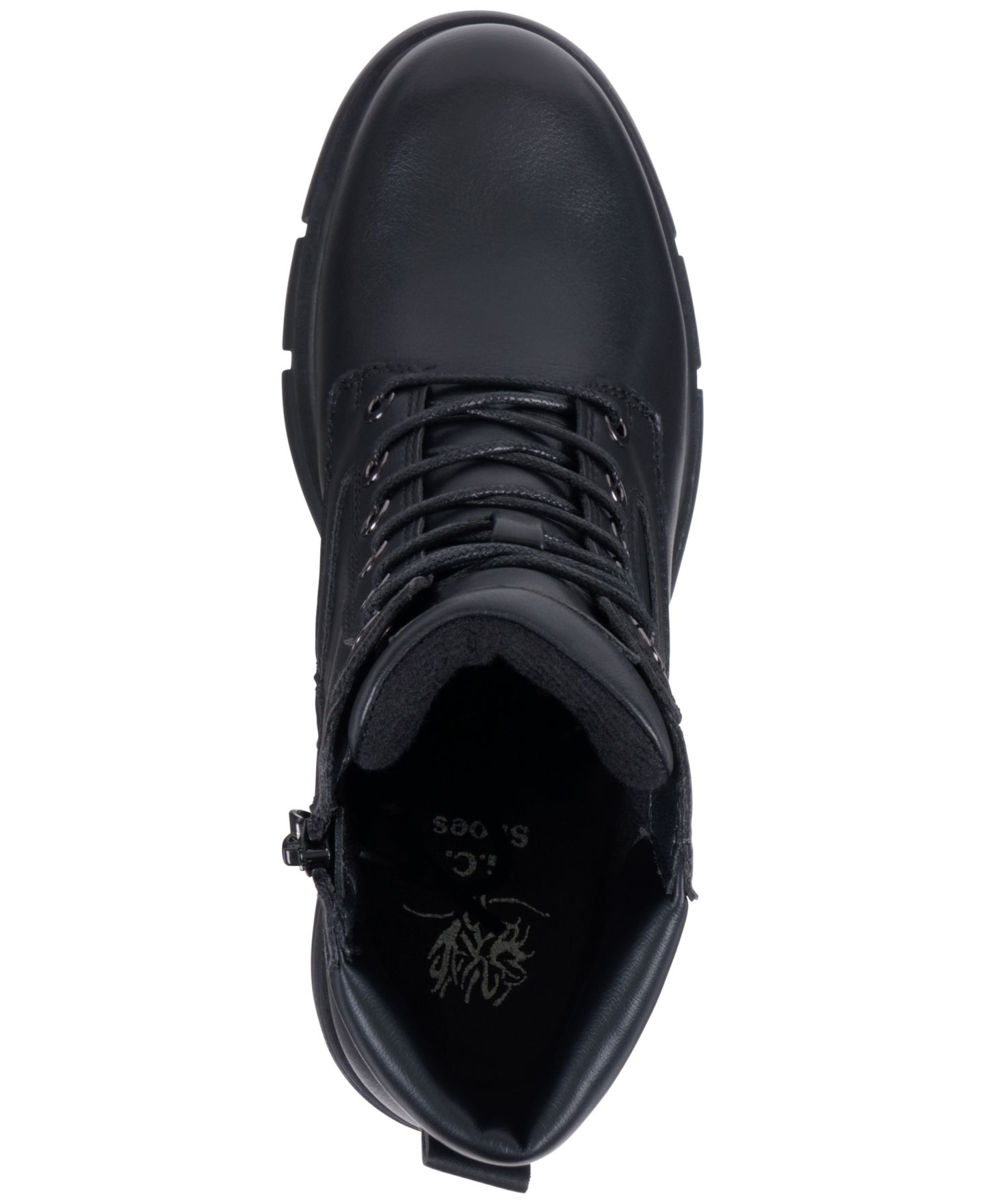 Женские ботинки GC Shoes Marley Lug Sole Lace Up Combat Booties, цвет: Чёрный — фото 4