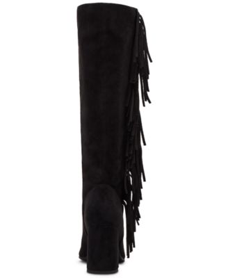 Women's Shakke Knee-High Fringe Dress Boots