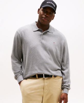 Tommy Hilfiger - Men's Big and Tall Long Sleeve Polo Sweater