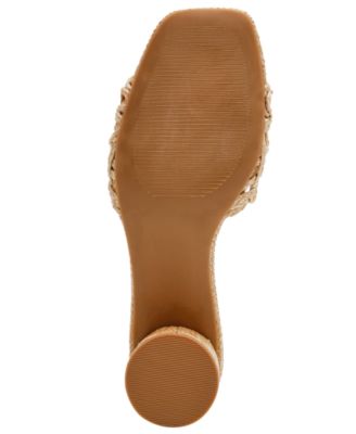 Women's Flores Block Heel Raffia Dress Sandals